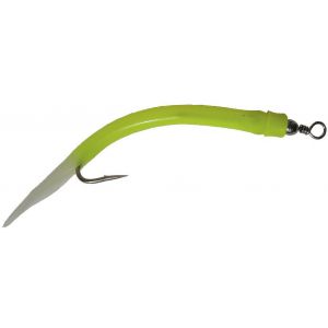 Wiggler Gummi Makk för #10/0 krok gul/lys 4-pack