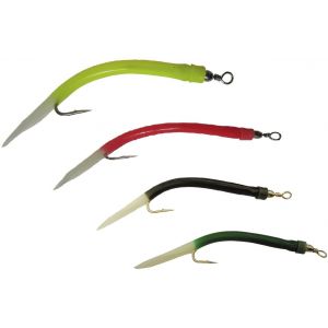 Wiggler Gummi Makk för #10/0 krok mix 4-pack