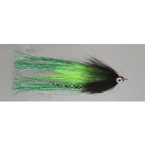 Hurricane Big Pike predator-fluga 16 cm med 6/0 krok black/chartreuse/green 1-pack