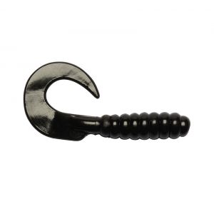 Big Bite Baits Curl Tail Grub 3.0 7 cm black 10-pack