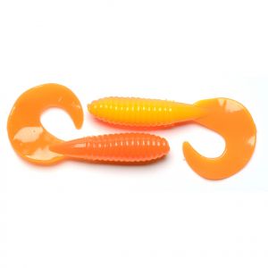 Big Bite Baits Fat Grub 3.0 8 cm orange yellow 10-pack
