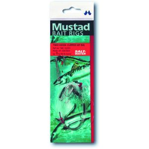 Mustad [T48] Two Hooked Clipped Up Rig med 1 krok 1-pack