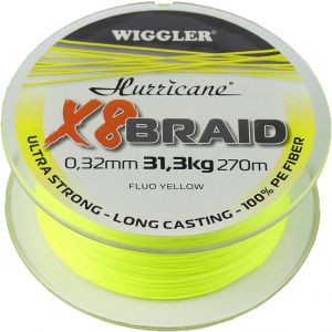 Hurricane X8 Braid flätlina gul 0.180 mm x 270 m