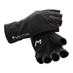 Westin Fleece short finger gloves carbon black