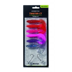 Kinetic Twister CT 8.5 cm [15 g] betesset rainbow mix 2+6-pack