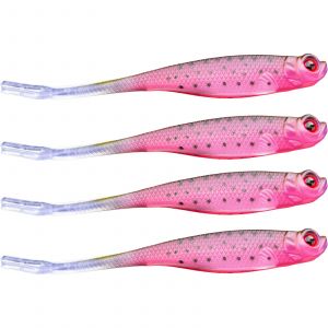 FJ Gear Gös-smygaren V-tail jigg 12.5 cm [9.5 g] regnbågsforellen 4-pack
