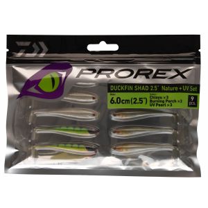 Daiwa Prorex Duckfin Shad 6 cm nature + st set 9-pack