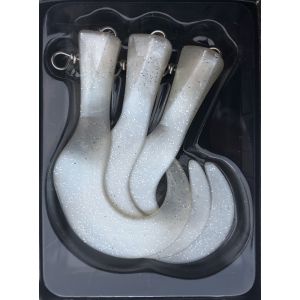 Headbanger Tail 23 cm replacement tails pearl white 3-pack