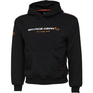 Savage Gear Junior Logo huvtröja svart