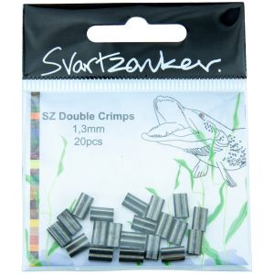 Svartzonker kort vajerlås till dubbelvajer 1.0 mm svart 20-pack