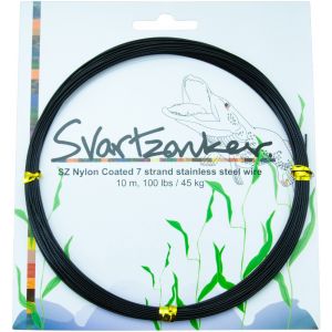 Svartzonker 7-Strand Nylon Coated wire 80 lb svart x 10 m