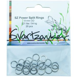 Svartzonkar Power fjäderring silver 20-pack