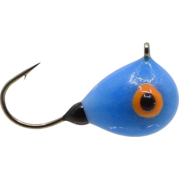 blue ice fishing lures Blue Fox Raindrop with eye fluo 8
