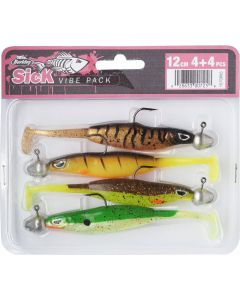 Berkley Sick Vibe 12 cm pre-rigged bismuth jiggkit 4+4-pack