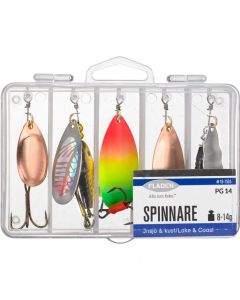 Fladen Insjö & Kust spinnare [8-14 g] blandade färger 5-pack