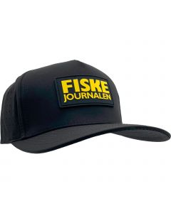 Fiskejournalen Snapback keps med gummipatch svart