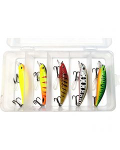 FJ Gear Abborre & Öring wobblerset 6.5cm [5 g] S high-viz & trigger 5-pack