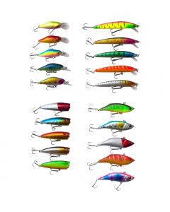 Bigg Fish Hardbait betesset 6.8-9.7 cm [7-11 g] crank, minnow, popper & vibe 20-pack