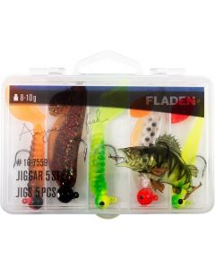 Fladen Shad & Singletail jiggar Ready-To-Fish betesset [8-10 g] 5-pack