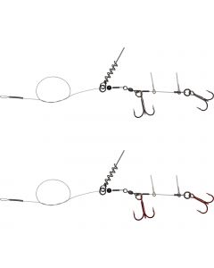 Savage Gear Linethru Corkscrew Rig med krok 2-pack