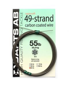 Darts 49-Strand Carbon Coated Wire Supersoft svart 5 m