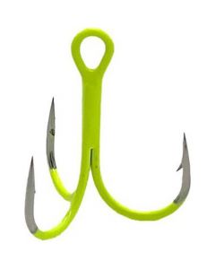 FJ Gear Kemiskt vässad trekrok uv chartreuse, 5-pack