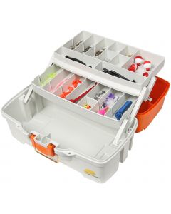 Plano Let's Fish draglåda 2-plan inkl. 150 delars startkit [38.7 x 24.1 x 17.1 cm] orange/vit
